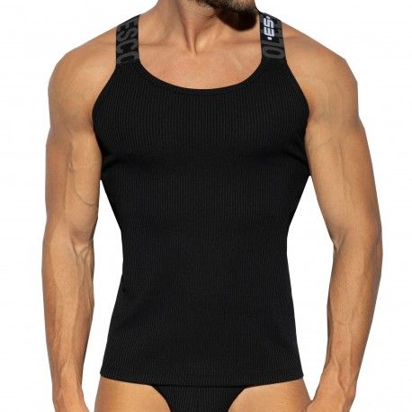 ES Collection Recycled Rib Tank Top - Black