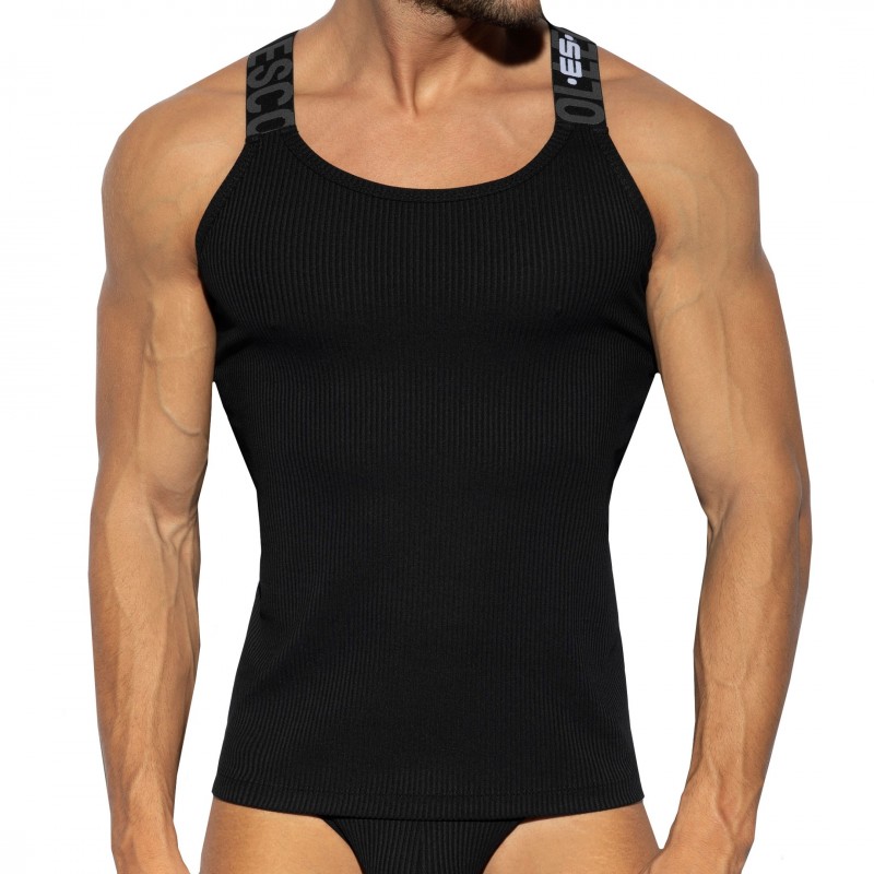 ES Collection Débardeur Recycled Rib Noir