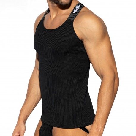 ES Collection Débardeur Recycled Rib Noir