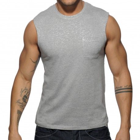 Débardeur Basic Gris Chiné