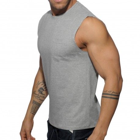 Débardeur Basic Gris Chiné