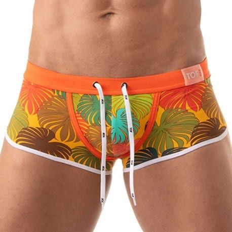 TOF Paris Shorty de Bain Floral Jaune