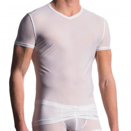 Manstore M101 V-Neck T-Shirt - White