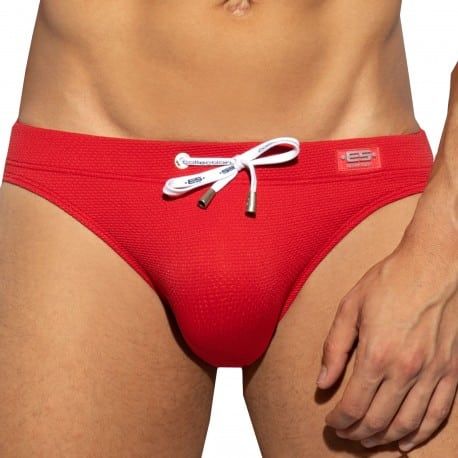 ES Collection Pique Swim Briefs - Red