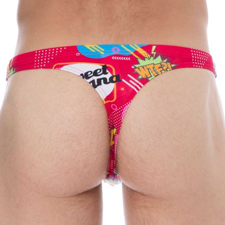  Comics Swim Thong - Pink