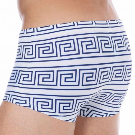  Shorty de Bain Greek Frame Blanc - Bleu