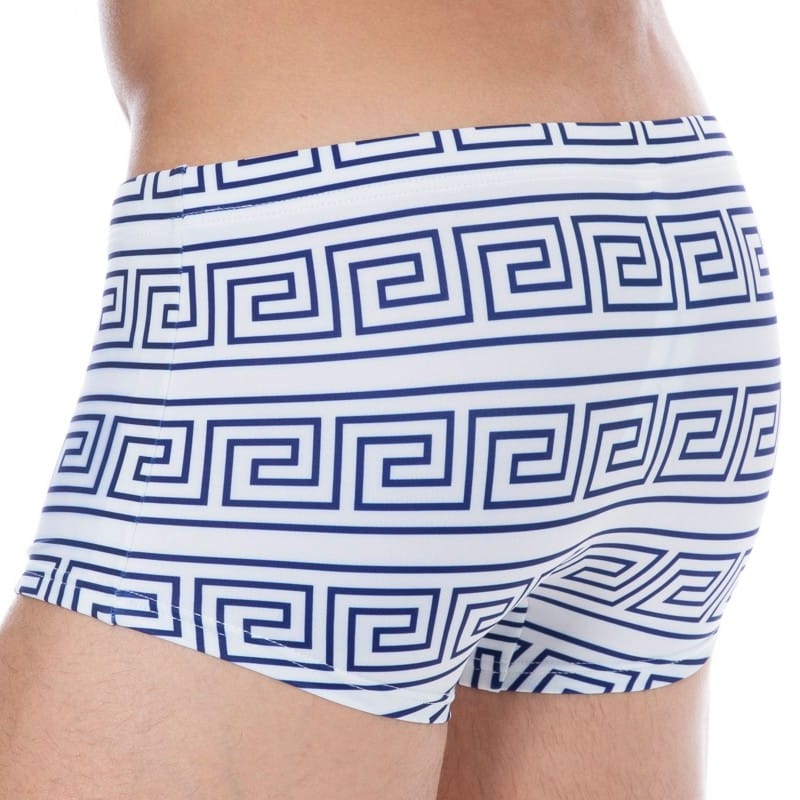  Shorty de Bain Greek Frame Blanc - Bleu