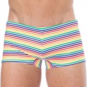  Rainbow Stripes Swim Trunks - Multicolor