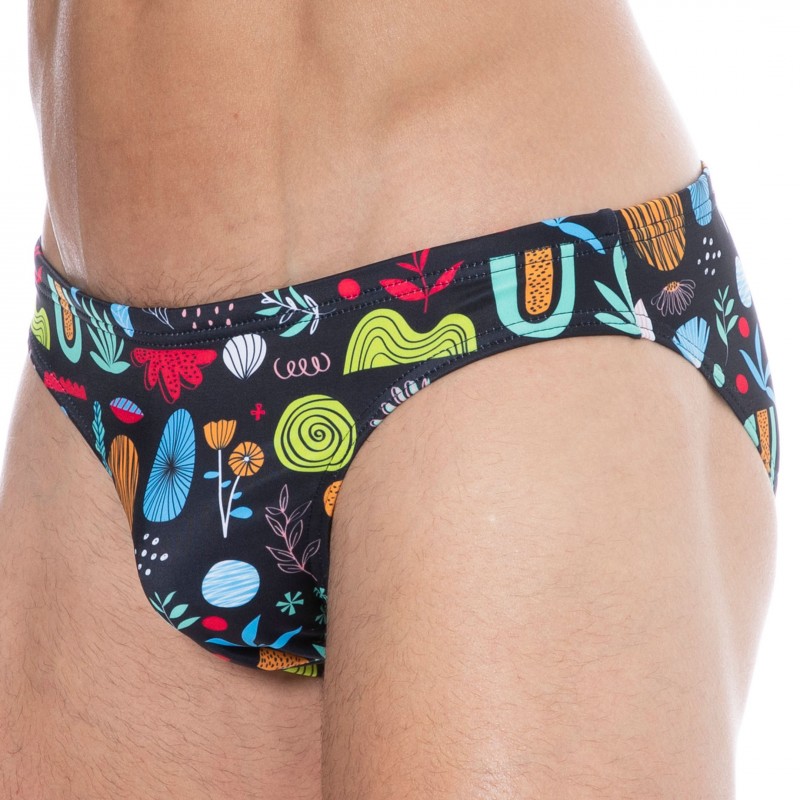  Slip de Bain African Allover Noir