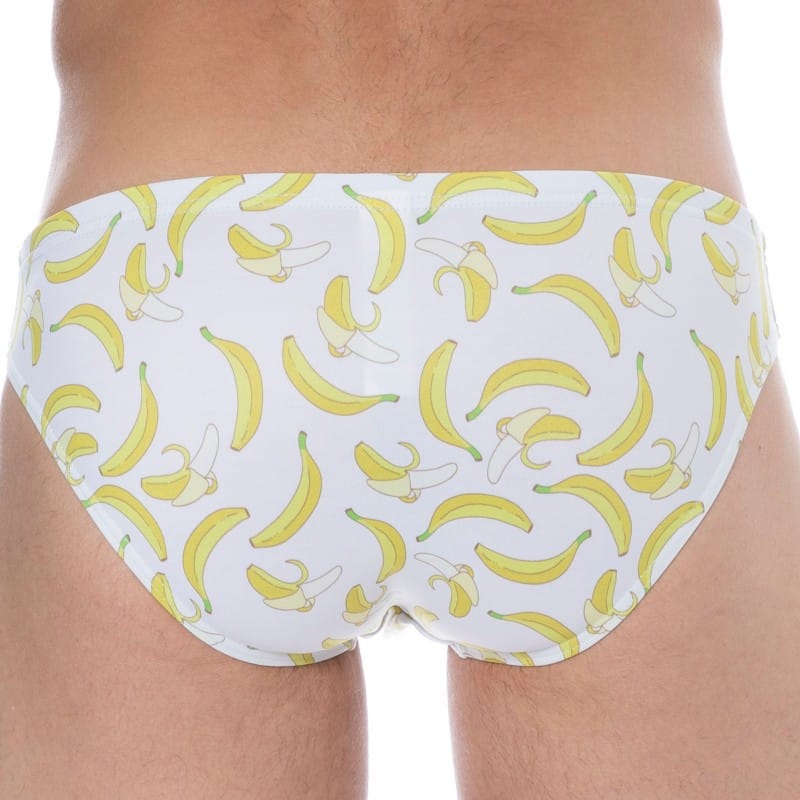  Slip de Bain Bananas Blanc
