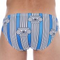  Greek Columns Swim Briefs - Light Blue