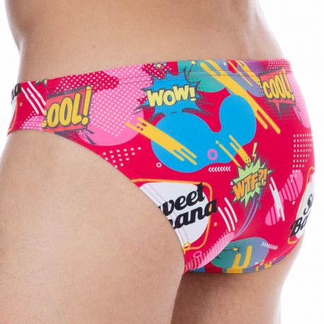  Comics Swim Briefs - Pink