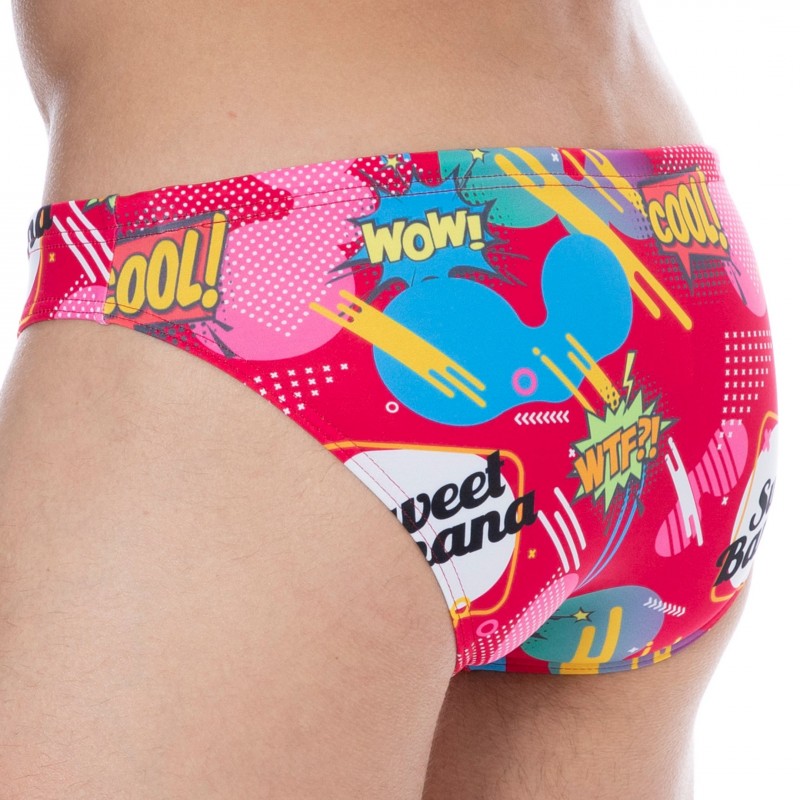  Comics Swim Briefs - Pink
