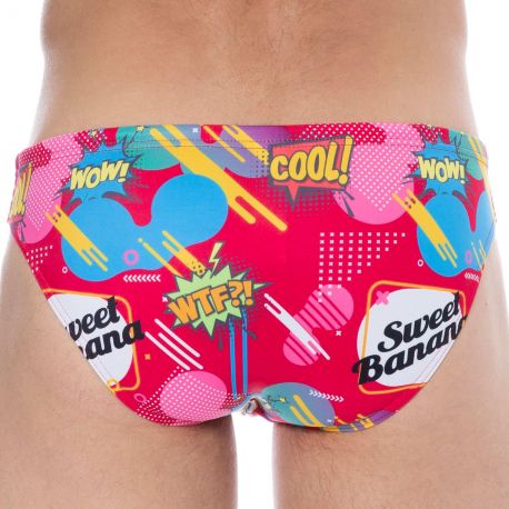  Comics Swim Briefs - Pink