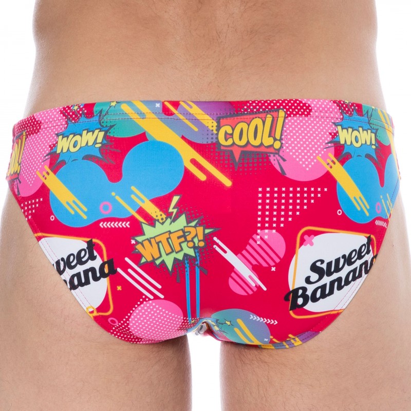  Comics Swim Briefs - Pink