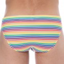  Slip de Bain Rainbow Stripes Multicolore