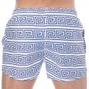  Greek Frame Swim Shorts - White - Blue