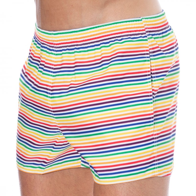  Rainbow Stripes Swim Shorts - Multicolor