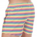  Short de Bain Rainbow Stripes Multicolore