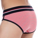 SKU Slip Coton Rayure Rouge - Blanc