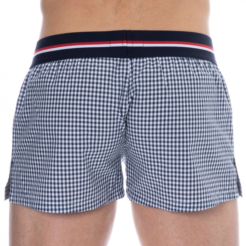 SKU Cotton Boxer Shorts - Blue Gingham
