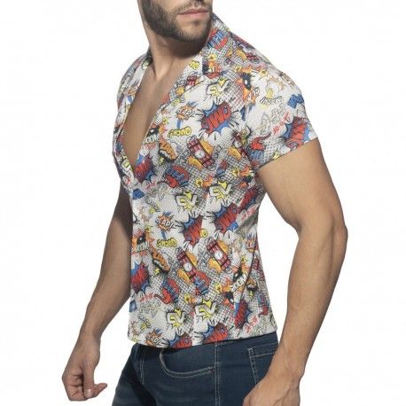 Addicted Comic Summer Shirt - White