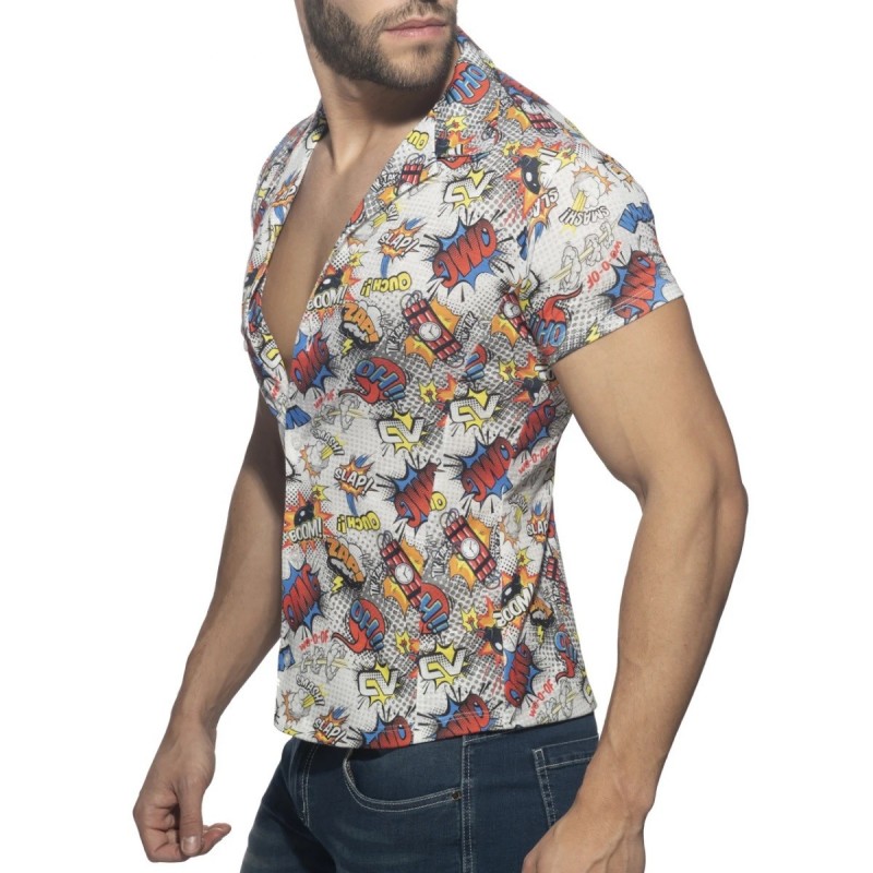 Addicted Comic Summer Shirt - White