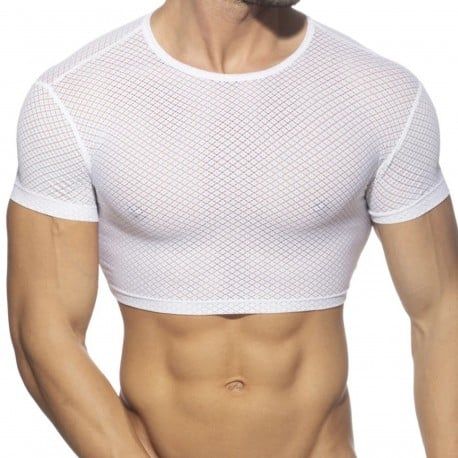 Addicted T-Shirt Crop Fantasy Diamond Blanc