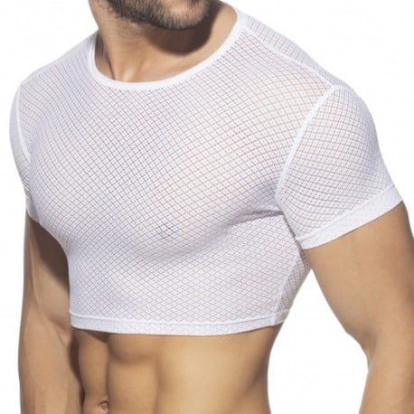 Addicted T-Shirt Crop Fantasy Diamond Blanc