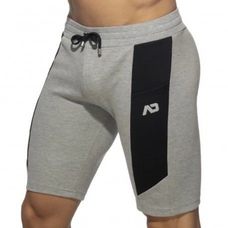 Addicted AD Cotton Long Sports Shorts - Heather Grey