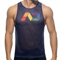 Addicted AD Rainbow Tank Top - Navy