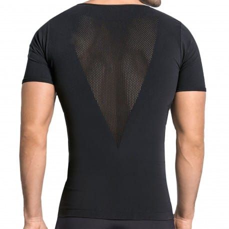 LEO T-shirt Microfibre Compression Modérée Noir