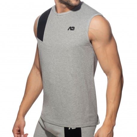 Addicted AD Cotton Tank Top - Heather Grey