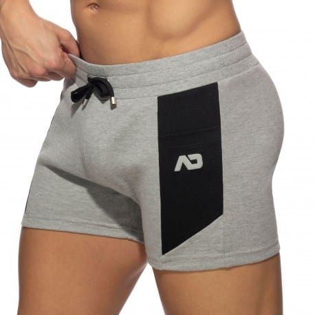 Addicted Short Sport AD Coton Gris Chiné