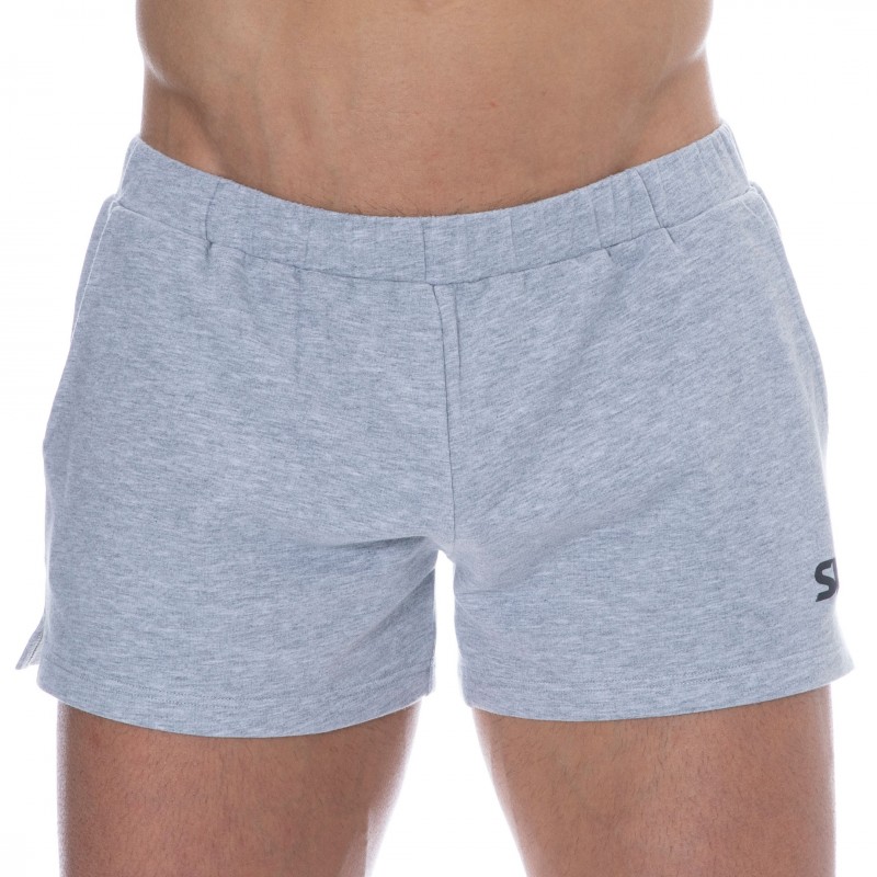 SKU Short de Sport Coton Gris Chiné