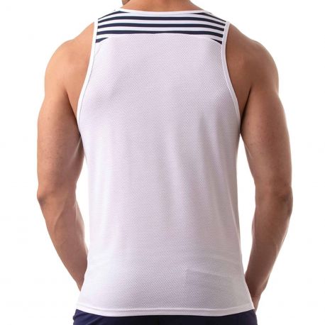 TOF Paris Débardeur Mesh Iconic Blanc - Marinière