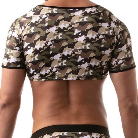 TOF Paris T-Shirt Crop Iconic Camouflage Kaki