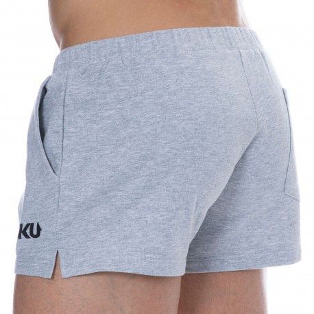 SKU Short de Sport Coton Gris Chiné