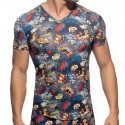 Addicted Comic Microfiber T-Shirt - Navy
