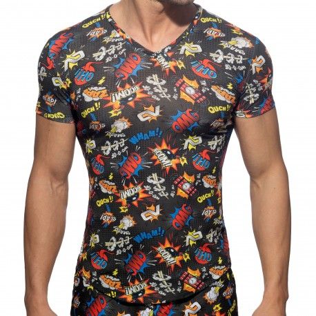 Comic Microfiber T-Shirt - Black