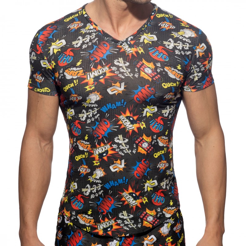 Comic Microfiber T-Shirt - Black