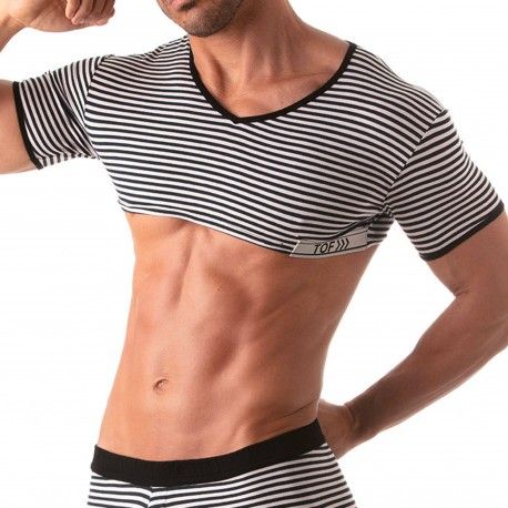 TOF Paris T-Shirt Crop Sailor Noir