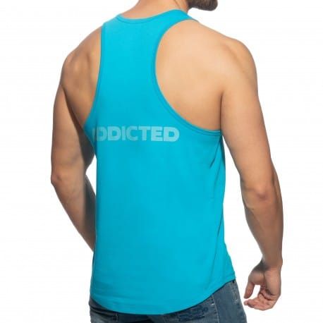 Addicted Débardeur Col U Coton Bleu Turquoise