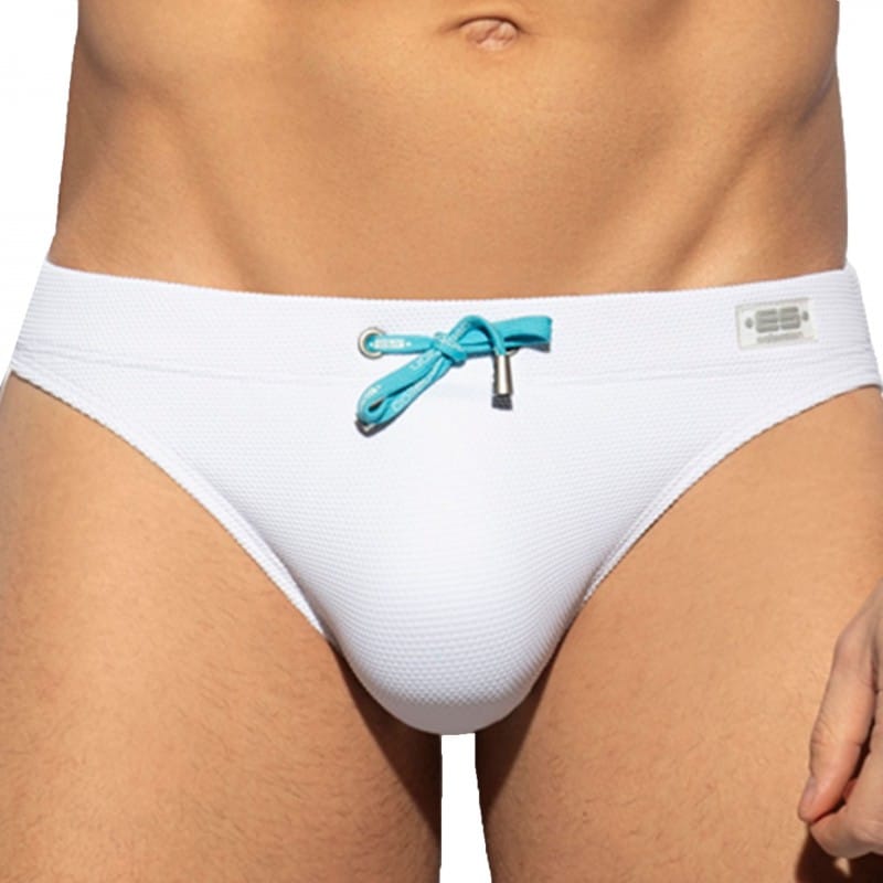 ES Collection Slip de Bain Piqué Blanc