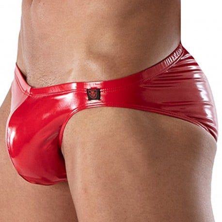 TOF Paris Slip Bikini Vinyl Rouge