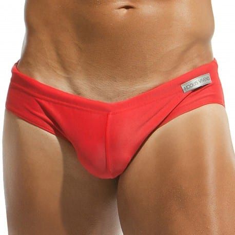 Modus Vivendi Slip de Bain Classique Rouge