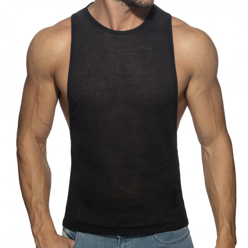 Addicted Flame Low Rider Tank Top - Black