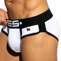 ES Collection Slip Double Side Coton Blanc - Noir
