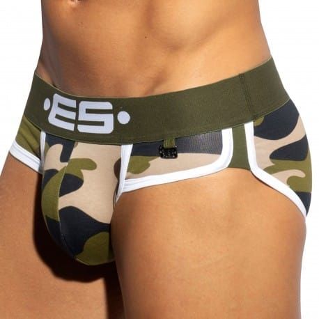 ES Collection Slip Double Side Coton Camouflage - Kaki