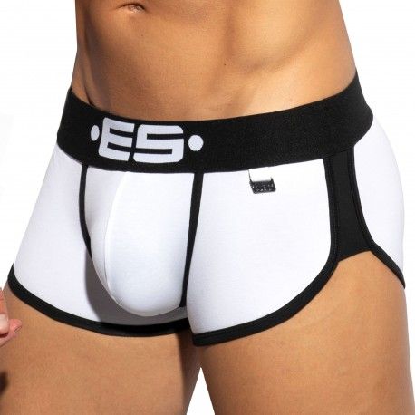 ES Collection Shorty Double Side Coton Blanc - Noir